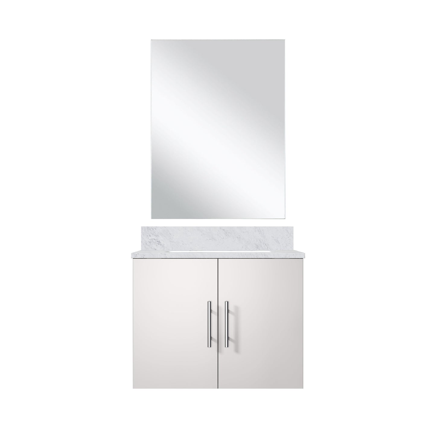 Geneva 24 in W x  in D Glossy White Single Bath Vanity