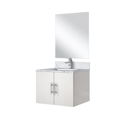 Geneva 24 in W x  in D Glossy White Single Bath Vanity