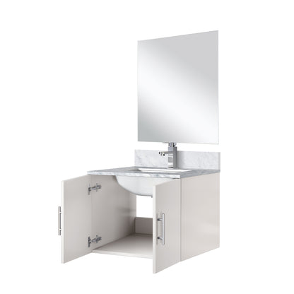 Geneva 24 in W x  in D Glossy White Single Bath Vanity