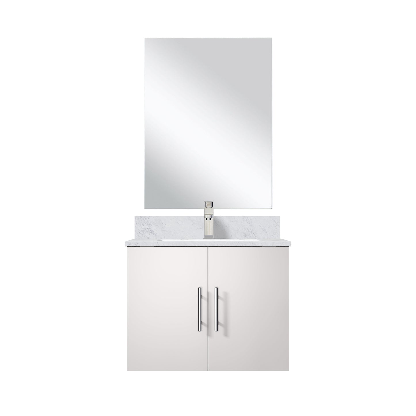 Geneva 24 in W x  in D Glossy White Single Bath Vanity