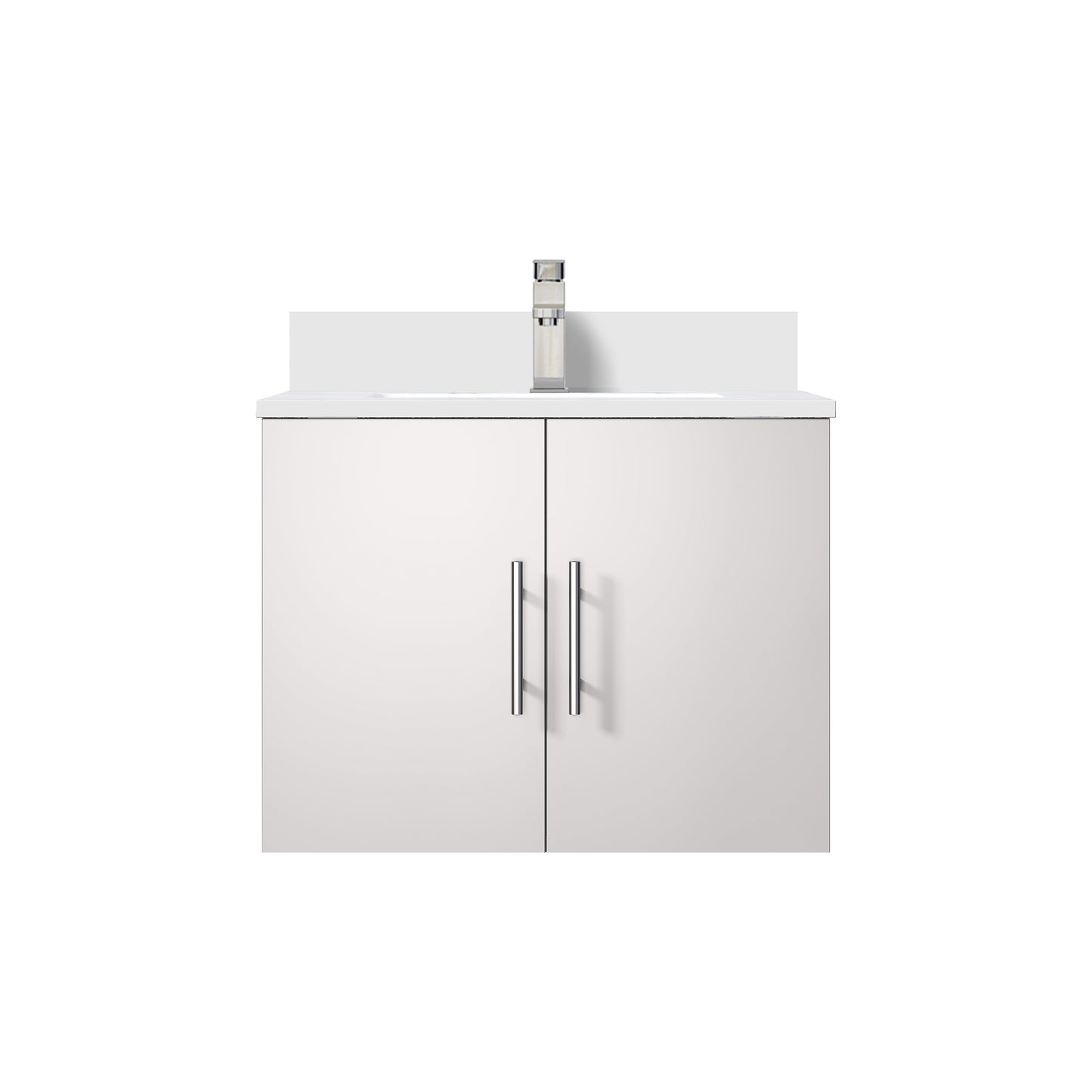 Geneva 24 in. W x 22 in. D Glossy White Bath Vanity