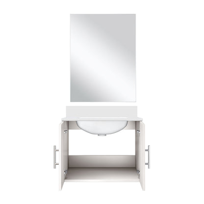 Geneva 24 in W x  in D Glossy White Single Bath Vanity