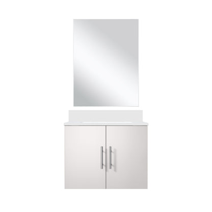 Geneva 24 in W x  in D Glossy White Single Bath Vanity