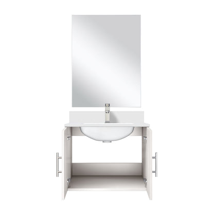 Geneva 24 in W x  in D Glossy White Single Bath Vanity