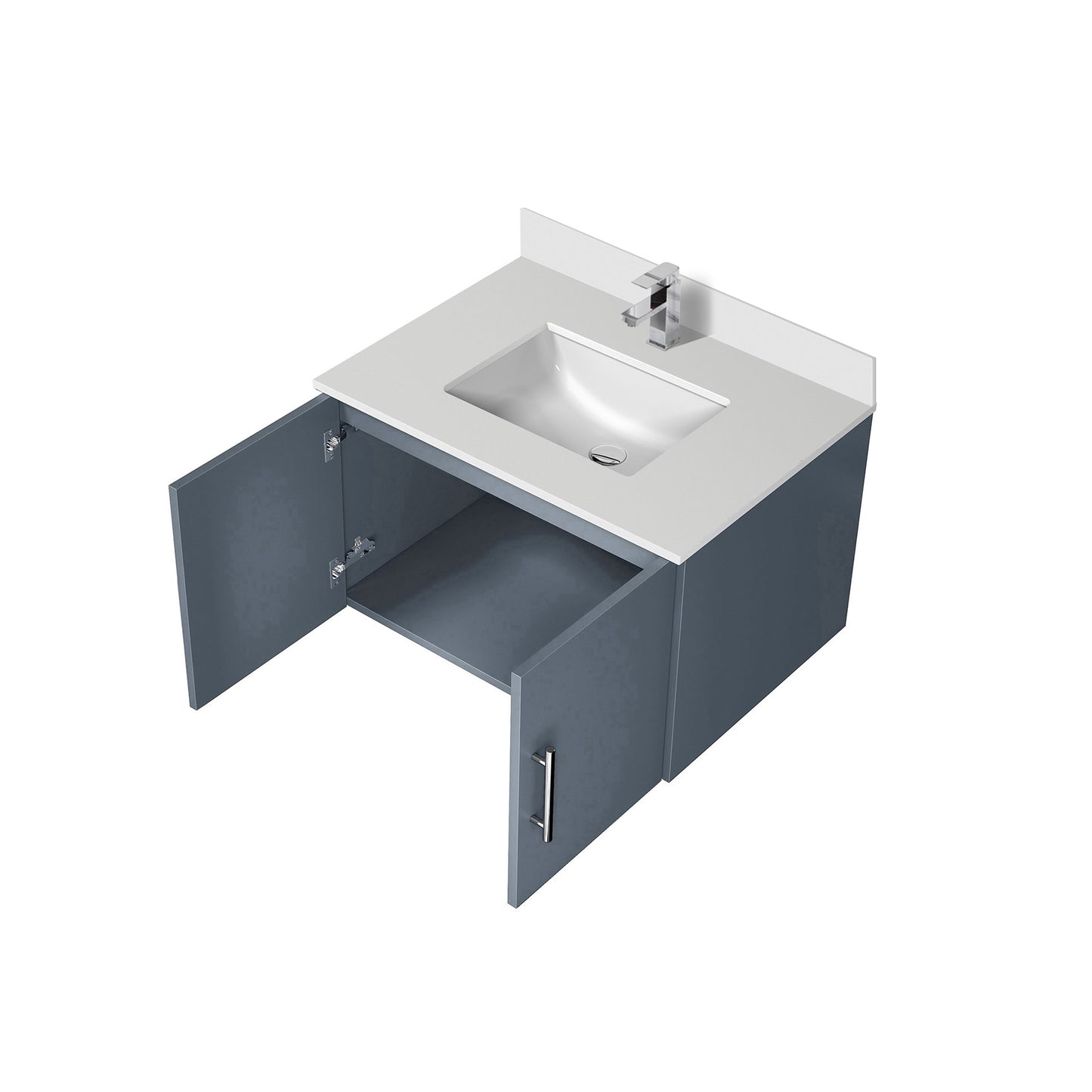 Geneva 30 in. W x 22 in. D Dark Grey Bath Vanity