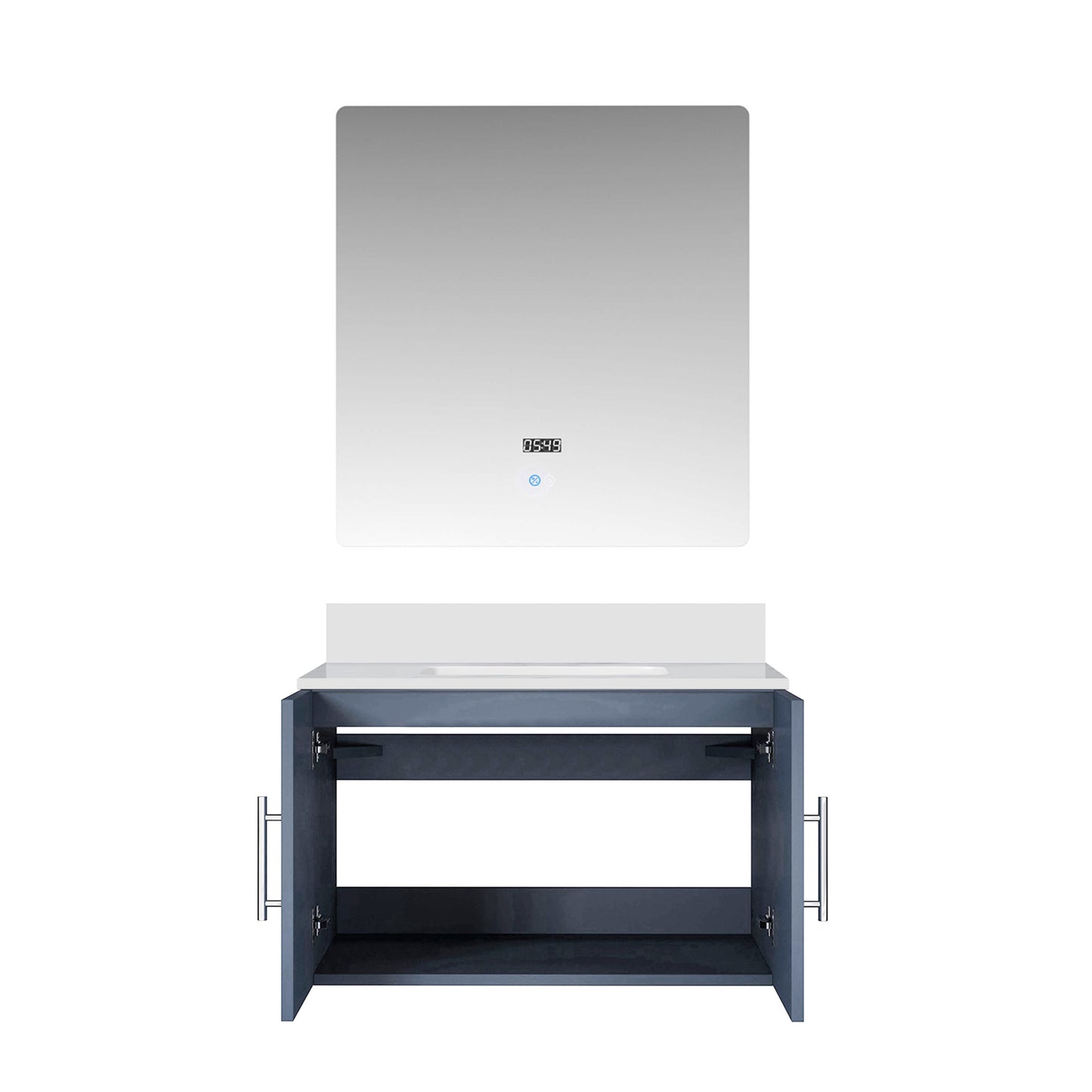 Geneva 30 in. W x 22 in. D Dark Grey Bath Vanity