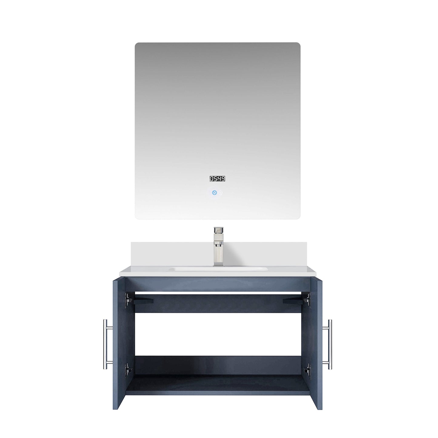 Geneva 30 in. W x 22 in. D Dark Grey Bath Vanity