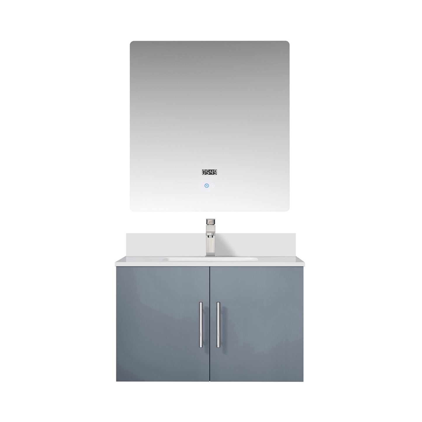 Geneva 30 in. W x 22 in. D Dark Grey Bath Vanity