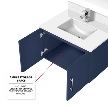 Geneva 30 in. W x 22 in. D Navy Blue Bath Vanity