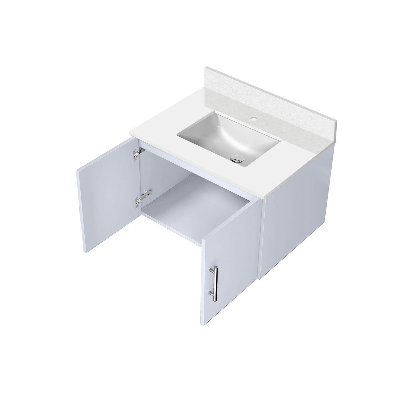 Geneva 30 in. W x 22 in. D Glossy White Bath Vanity