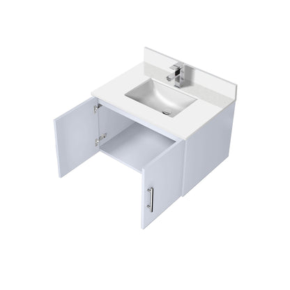 Geneva 30 in. W x 22 in. D Glossy White Bath Vanity
