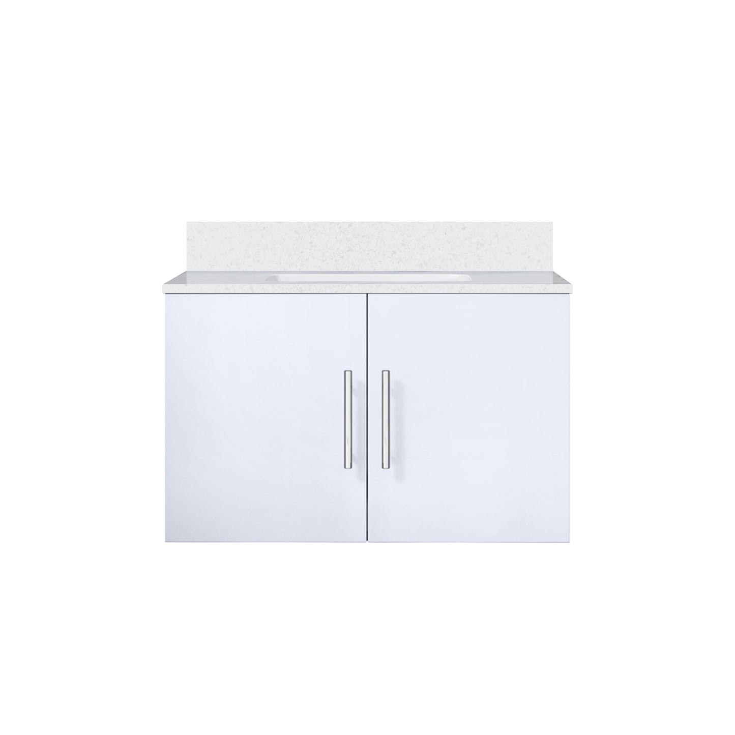 Geneva 30 in. W x 22 in. D Glossy White Bath Vanity