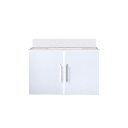 Geneva 30 in. W x 22 in. D Glossy White Bath Vanity