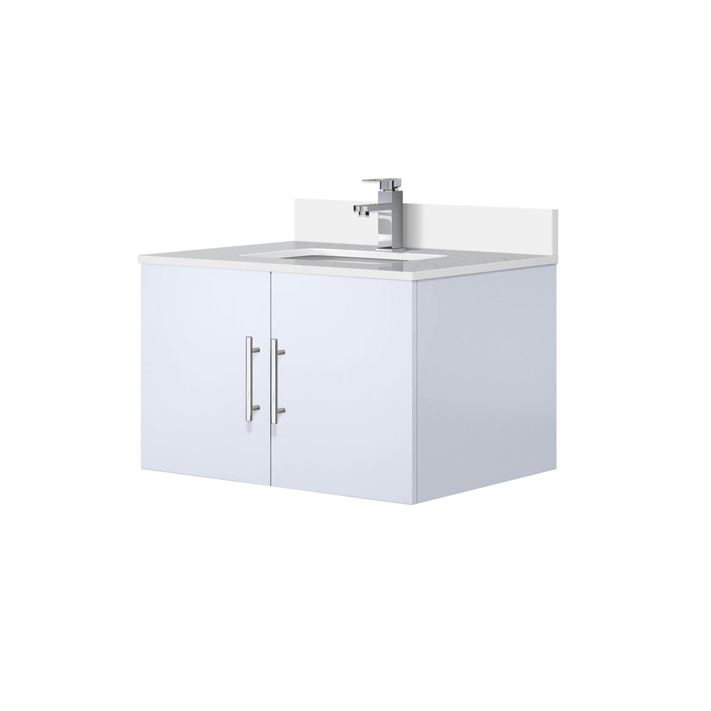 Geneva 30 in. W x 22 in. D Glossy White Bath Vanity