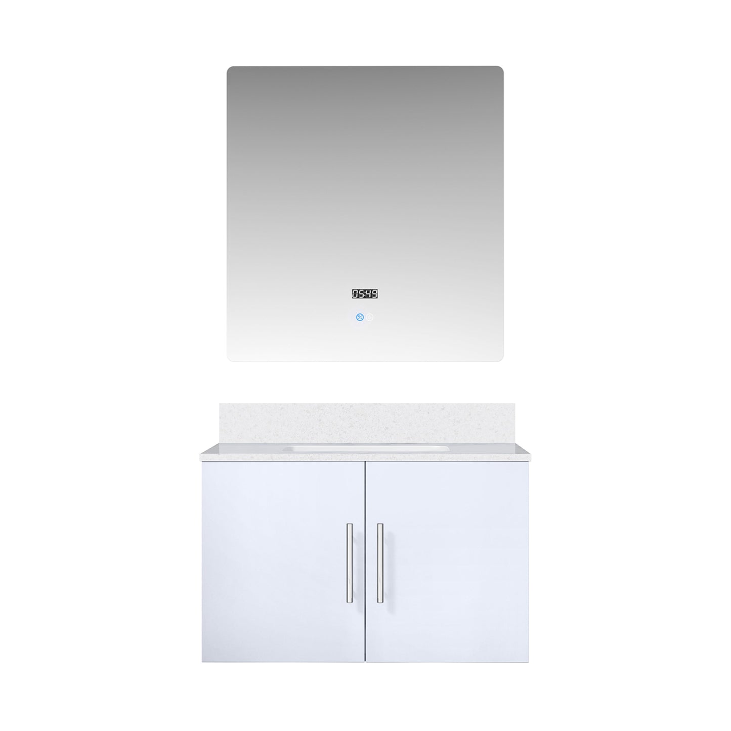 Geneva 30 in. W x 22 in. D Glossy White Bath Vanity