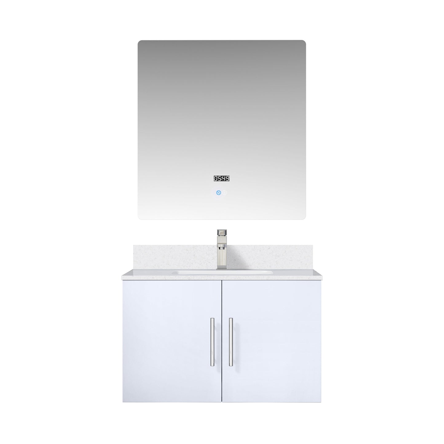 Geneva 30 in. W x 22 in. D Glossy White Bath Vanity