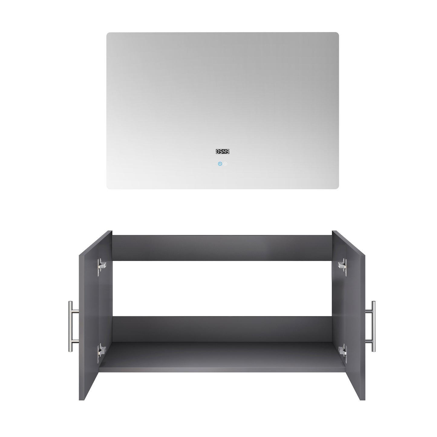 Geneva 36 in. W x 22 in. D Dark Grey Bath Vanity