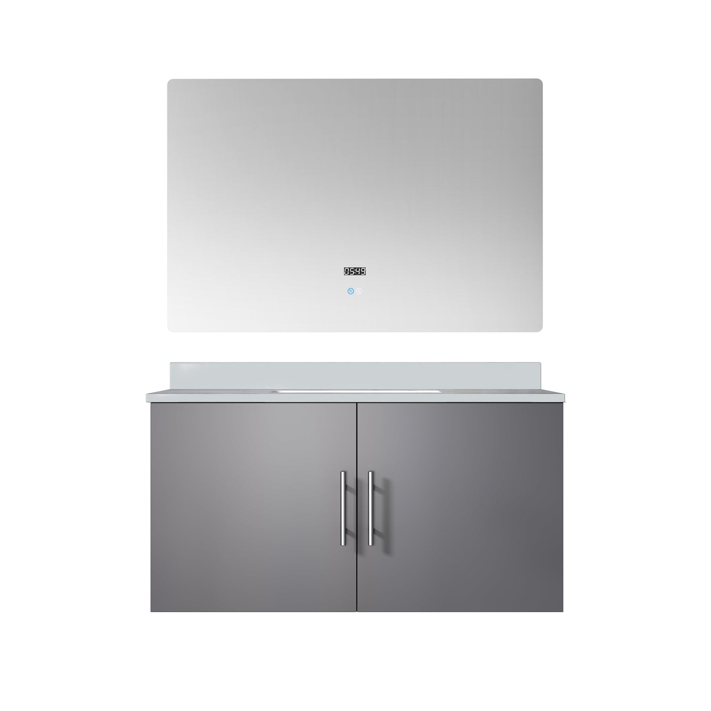 Geneva 36 in. W x 22 in. D Dark Grey Bath Vanity