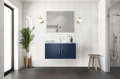 Geneva 36 in. W x 22 in. D Navy Blue Bath Vanity