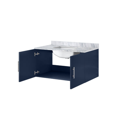 Geneva 36 in. W x 22 in. D Navy Blue Bath Vanity