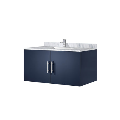 Geneva 36 in. W x 22 in. D Navy Blue Bath Vanity