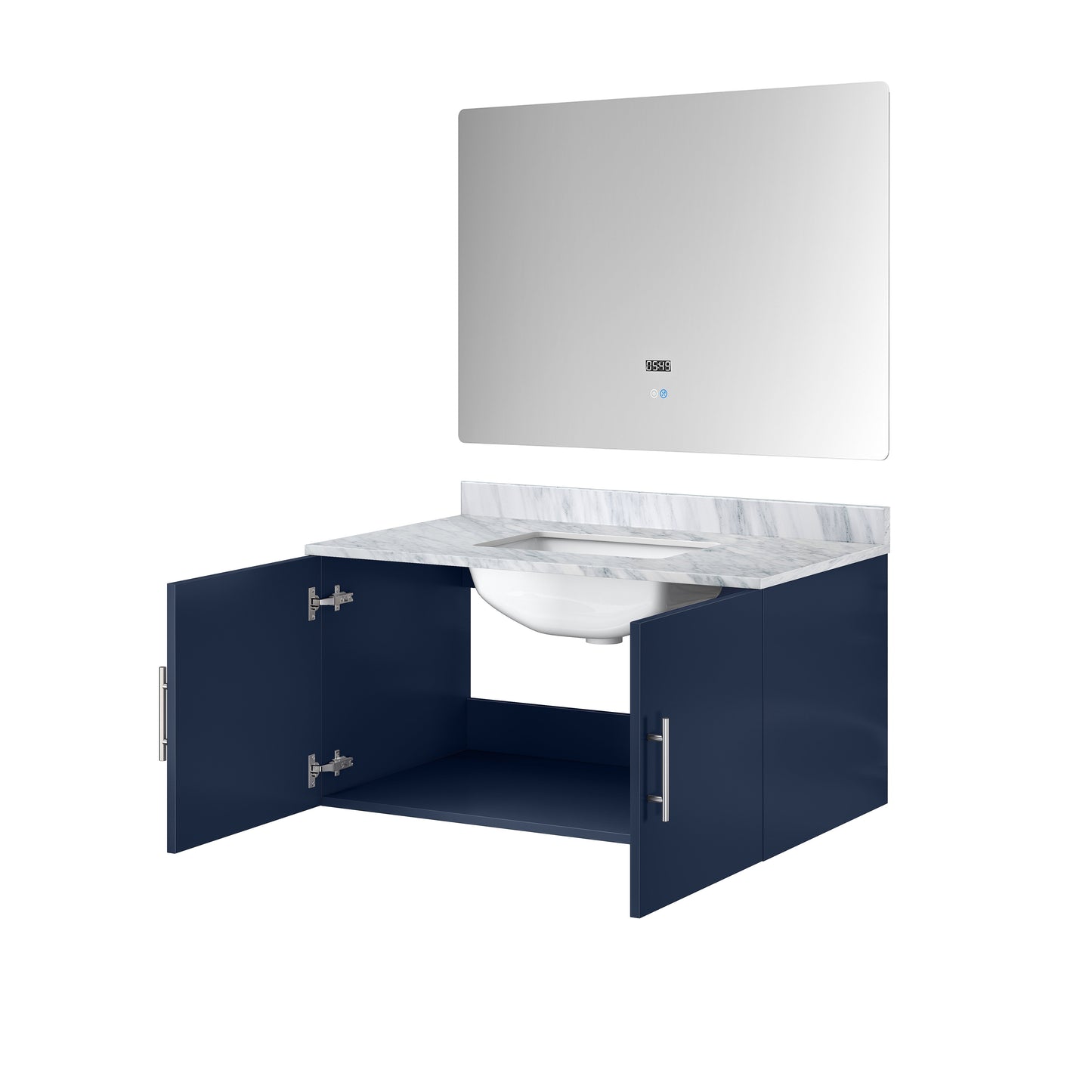 Geneva 36 in. W x 22 in. D Navy Blue Bath Vanity