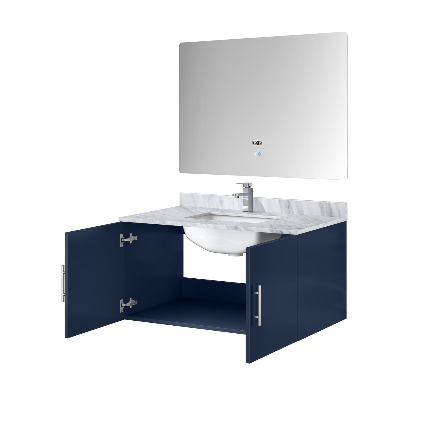 Geneva 36 in. W x 22 in. D Navy Blue Bath Vanity