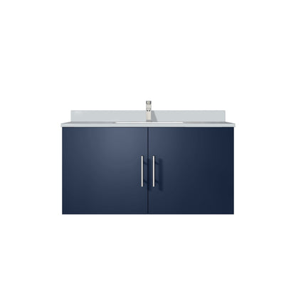 Geneva 36 in. W x 22 in. D Navy Blue Bath Vanity