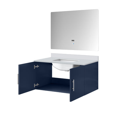 Geneva 36 in. W x 22 in. D Navy Blue Bath Vanity
