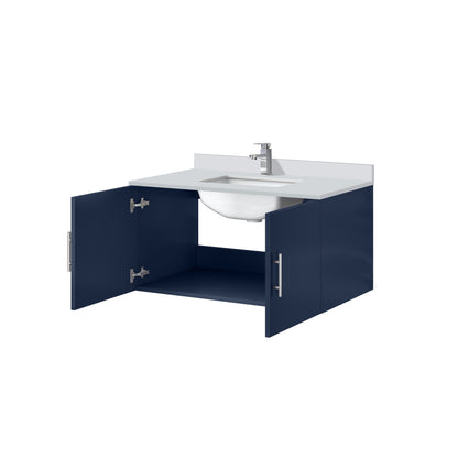 Geneva 36 in. W x 22 in. D Navy Blue Bath Vanity