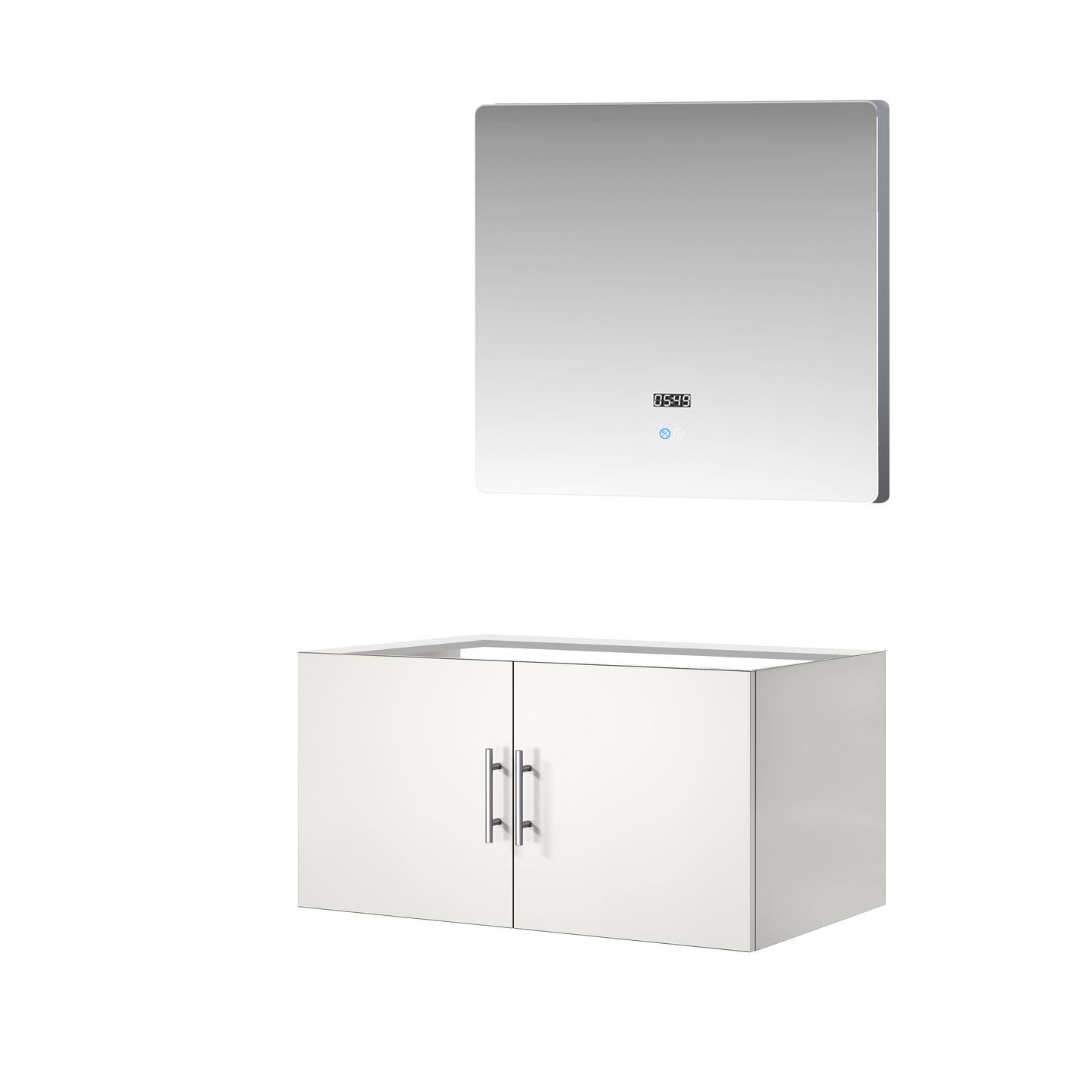 Geneva 36 in. W x 22 in. D Glossy White Bath Vanity