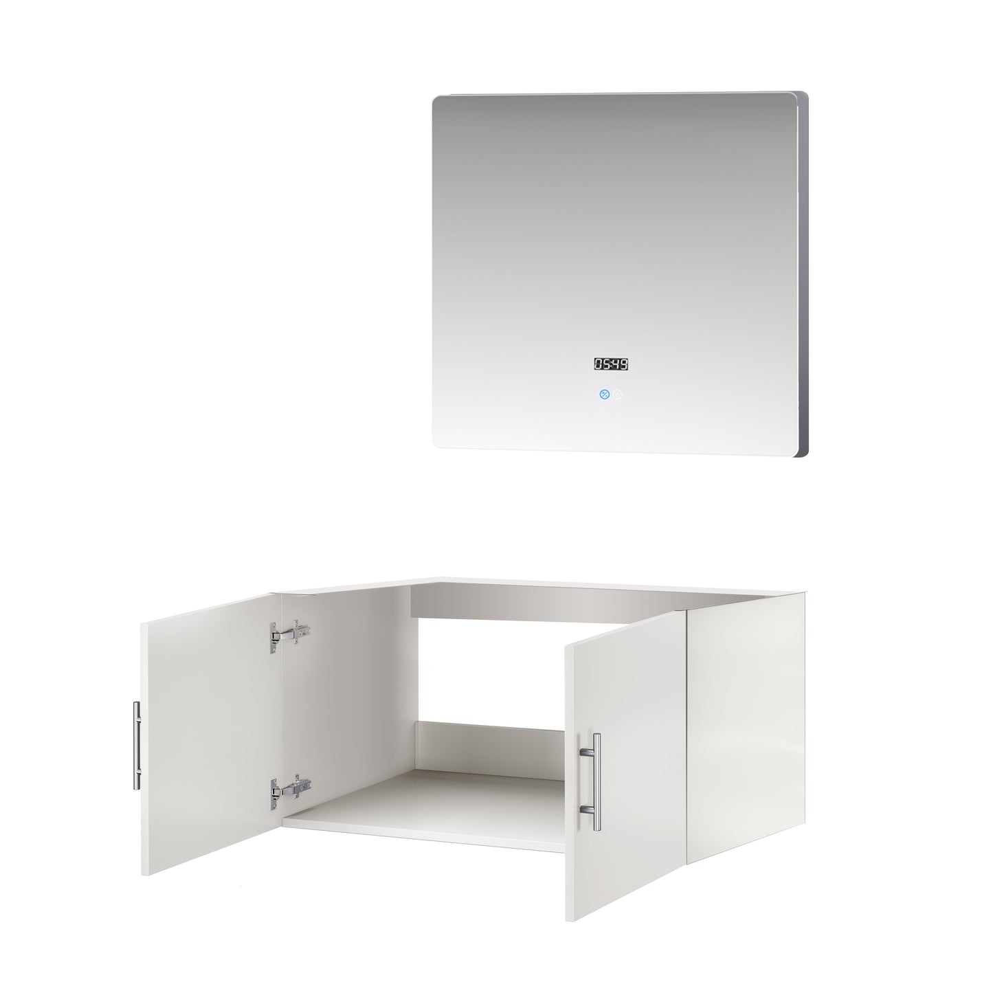 Geneva 36 in. W x 22 in. D Glossy White Bath Vanity