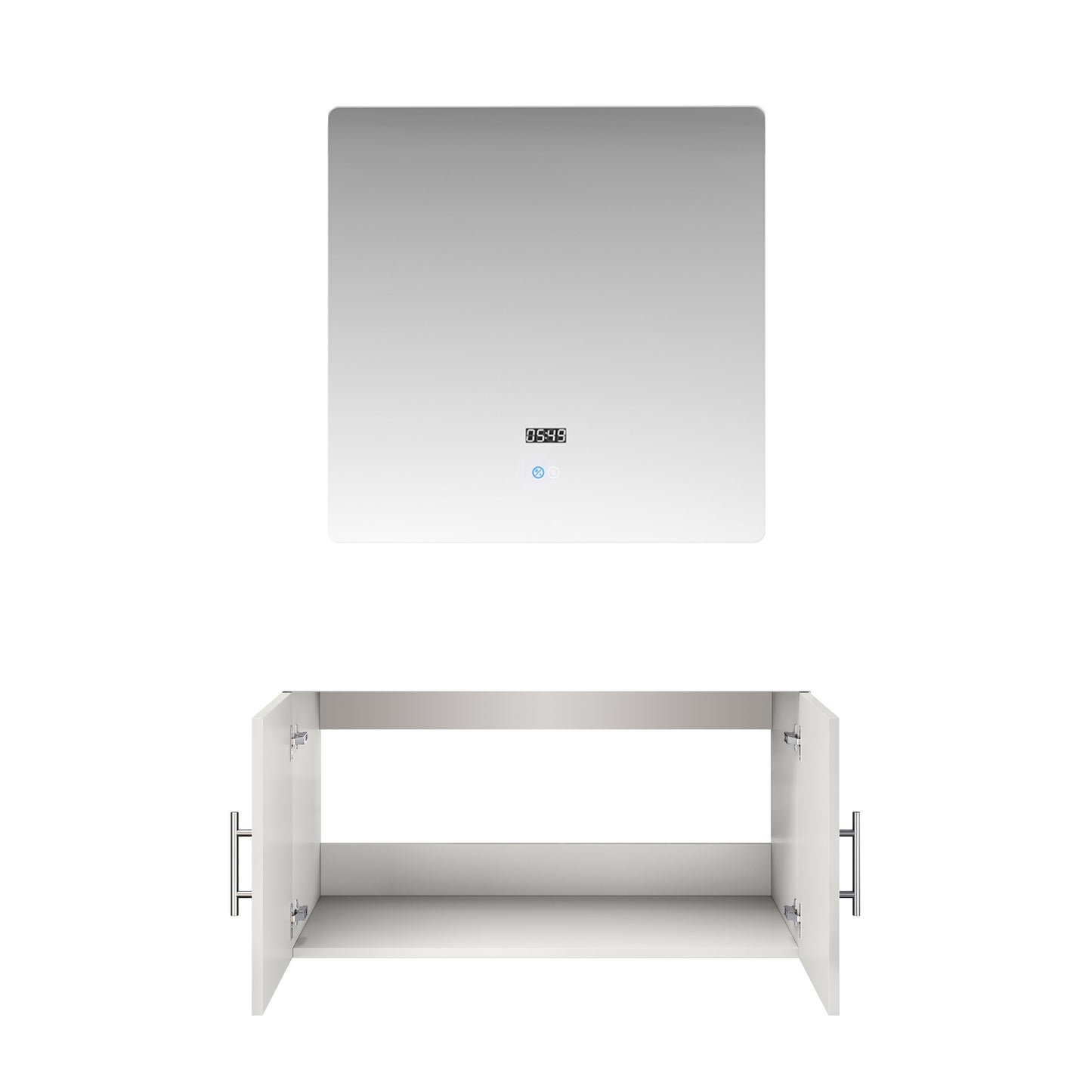 Geneva 36 in. W x 22 in. D Glossy White Bath Vanity