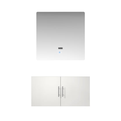 Geneva 36 in. W x 22 in. D Glossy White Bath Vanity