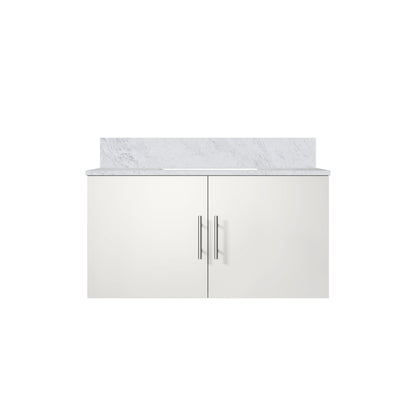 Geneva 36 in. W x 22 in. D Glossy White Bath Vanity