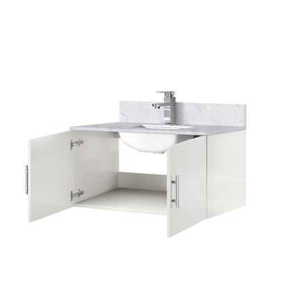 Geneva 36 in. W x 22 in. D Glossy White Bath Vanity