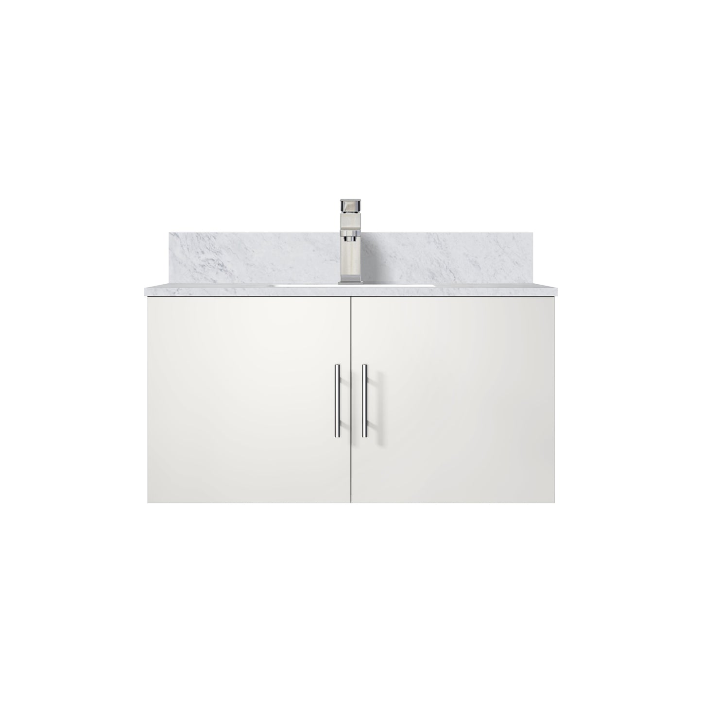 Geneva 36 in. W x 22 in. D Glossy White Bath Vanity