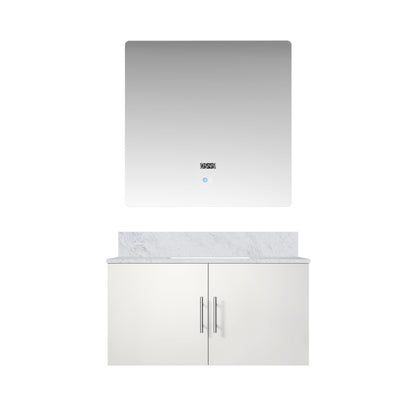 Geneva 36 in. W x 22 in. D Glossy White Bath Vanity