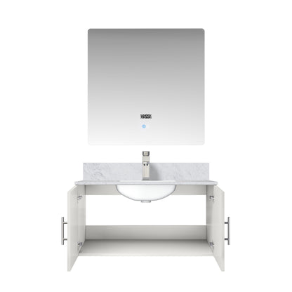 Geneva 36 in. W x 22 in. D Glossy White Bath Vanity