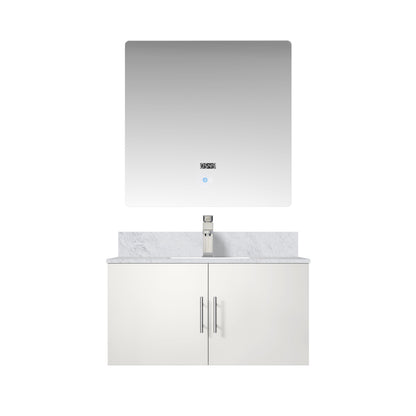 Geneva 36 in. W x 22 in. D Glossy White Bath Vanity