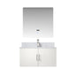 Geneva 36 in. W x 22 in. D Glossy White Bath Vanity