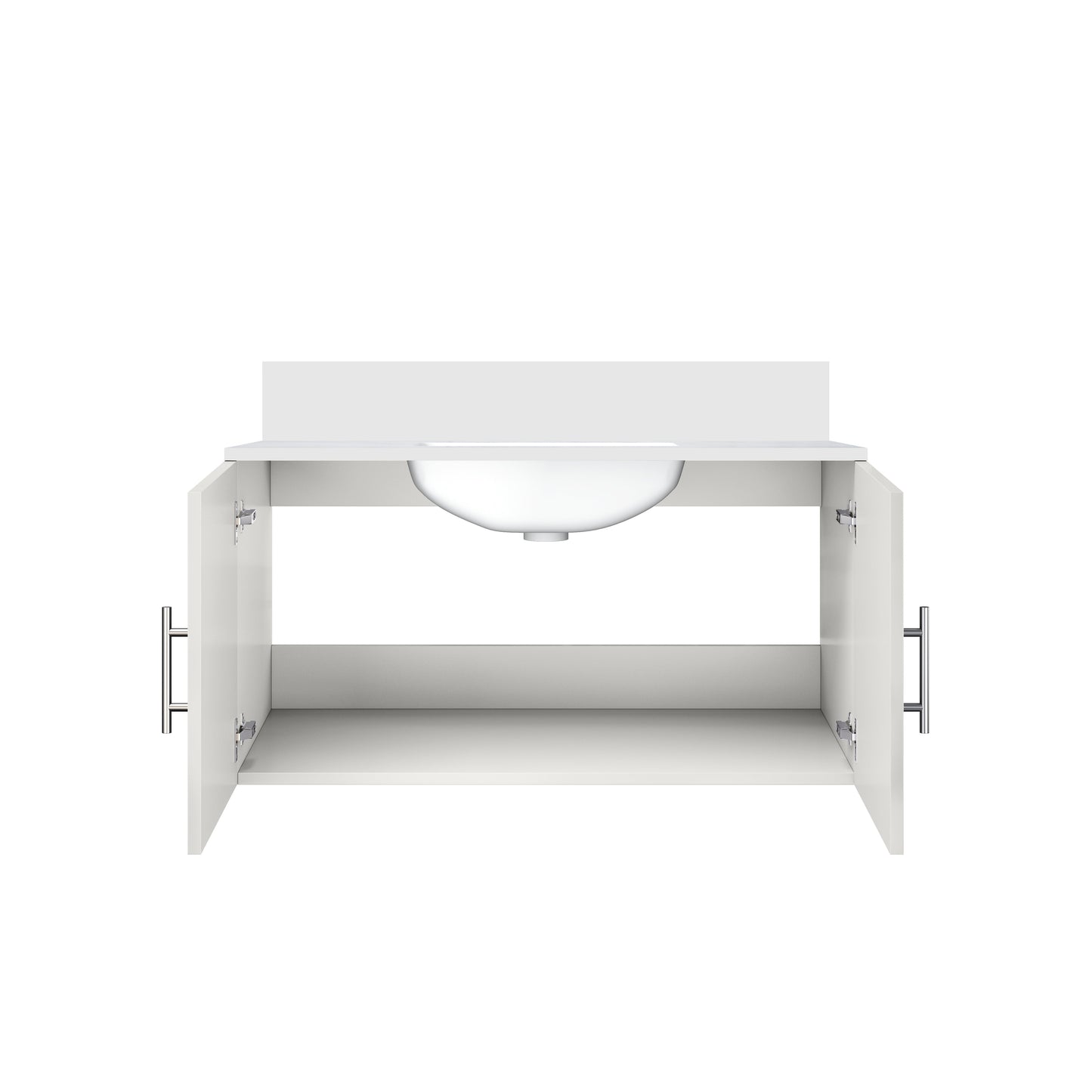 Geneva 36 in. W x 22 in. D Glossy White Bath Vanity