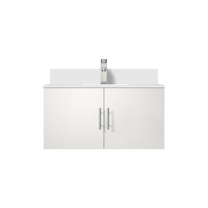 Geneva 36 in. W x 22 in. D Glossy White Bath Vanity