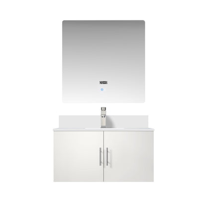 Geneva 36 in. W x 22 in. D Glossy White Bath Vanity