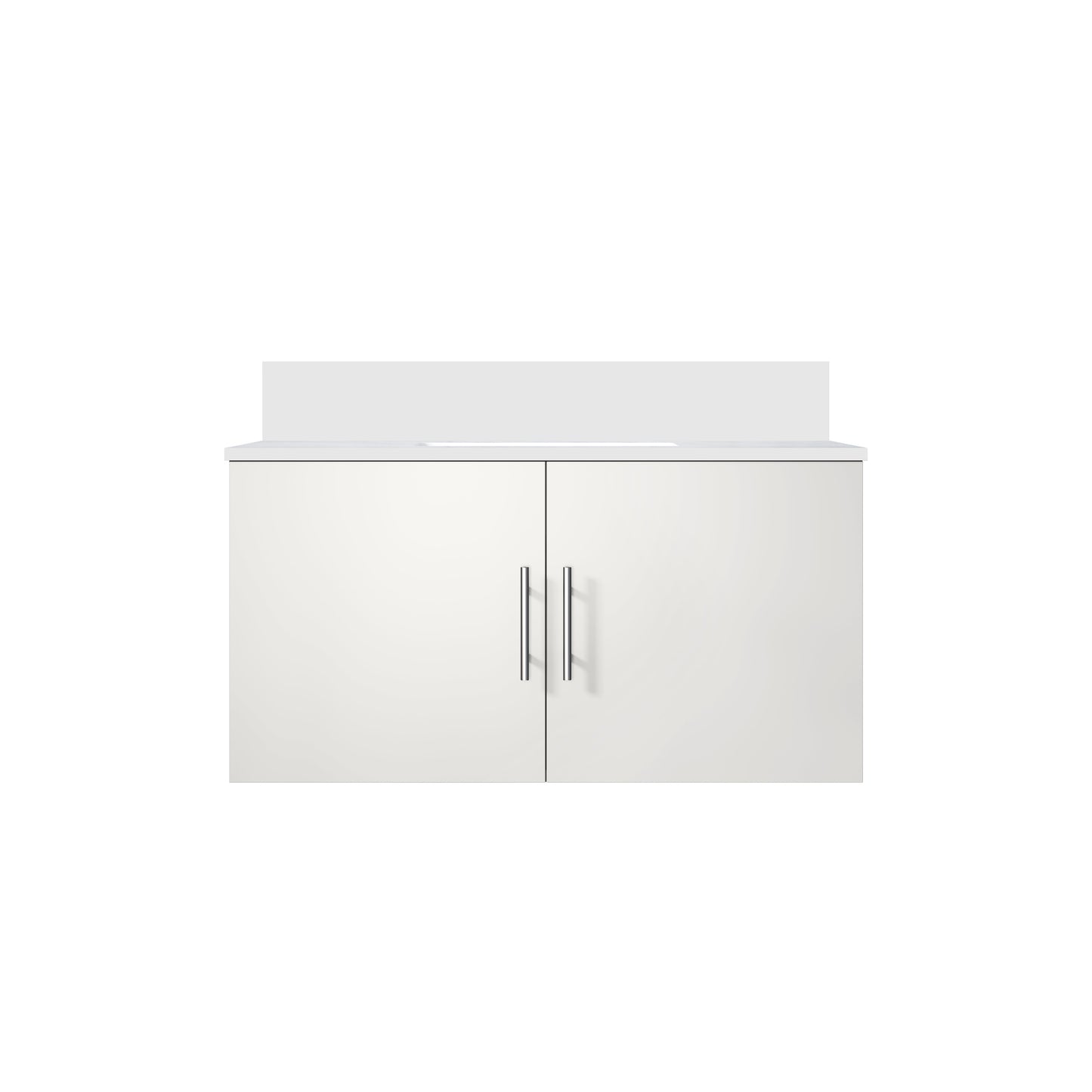 Geneva 36 in. W x 22 in. D Glossy White Bath Vanity