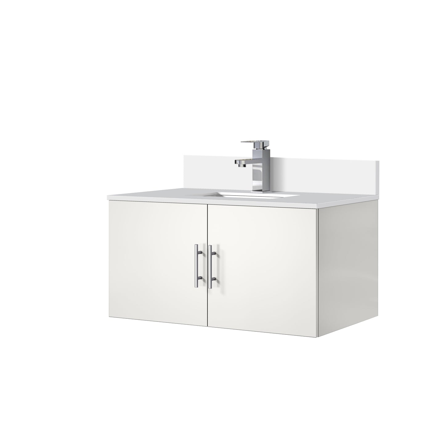 Geneva 36 in. W x 22 in. D Glossy White Bath Vanity