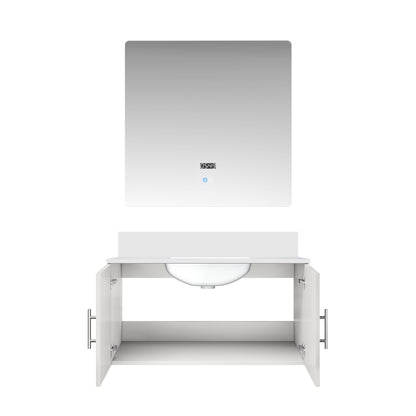 Geneva 36 in. W x 22 in. D Glossy White Bath Vanity