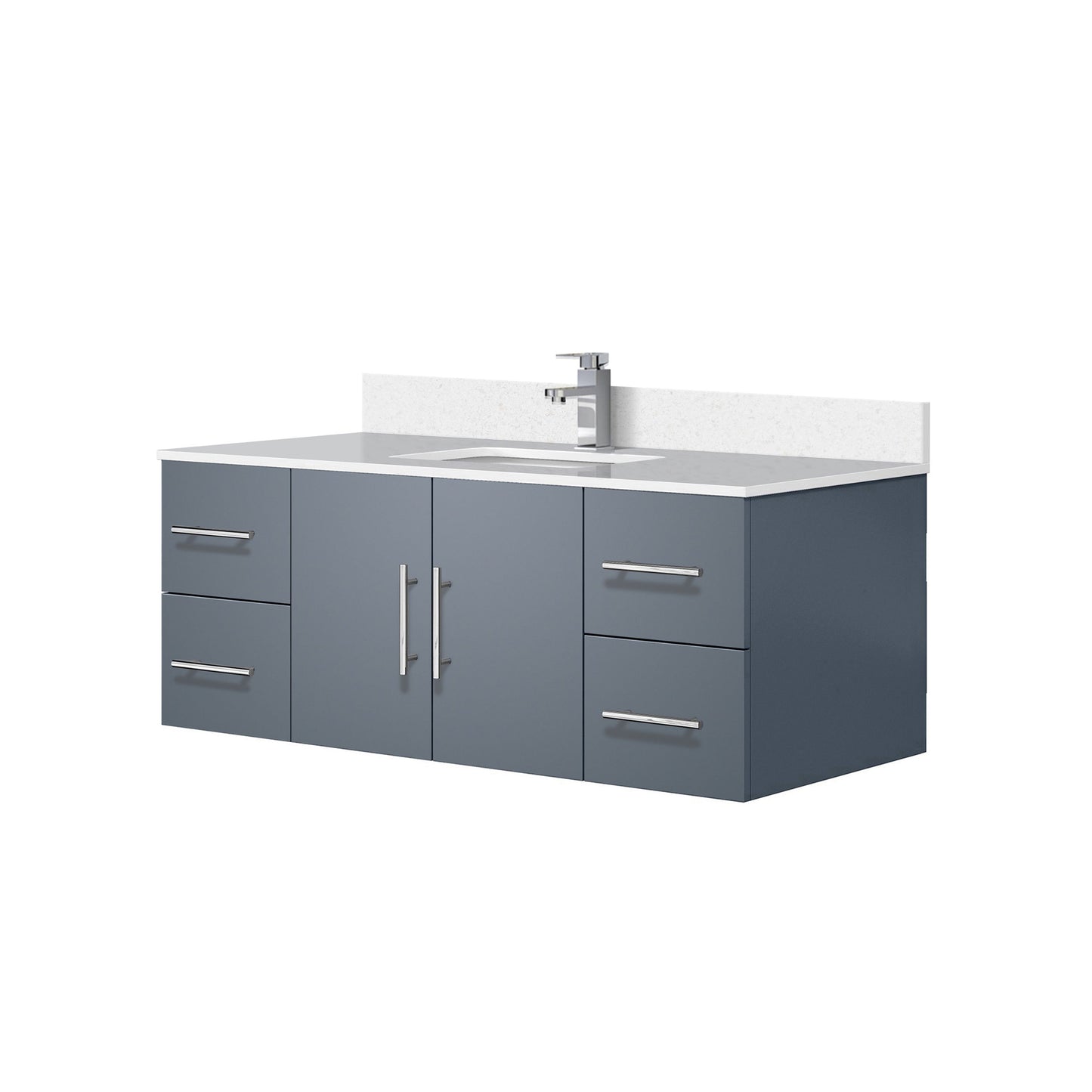 Geneva 48 in. W x 22 in. D Dark Grey Bath Vanity