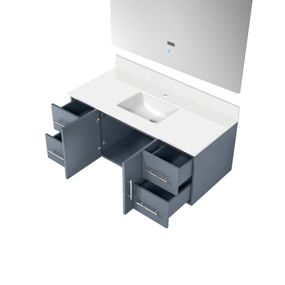 Geneva 48 in. W x 22 in. D Dark Grey Bath Vanity