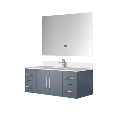 Geneva 48 in. W x 22 in. D Dark Grey Bath Vanity